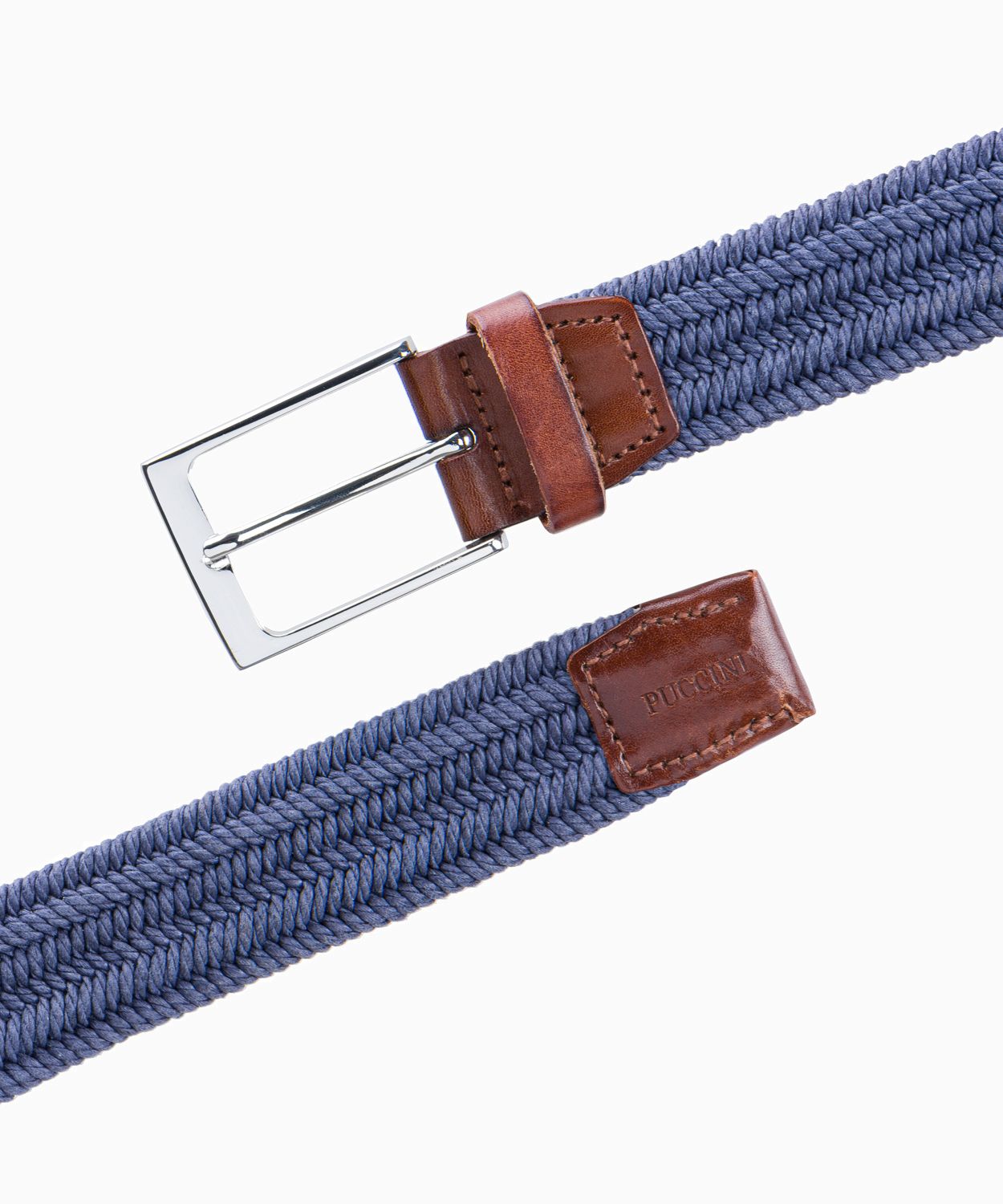 Синій чоловічий ремінь на резинці розмір м