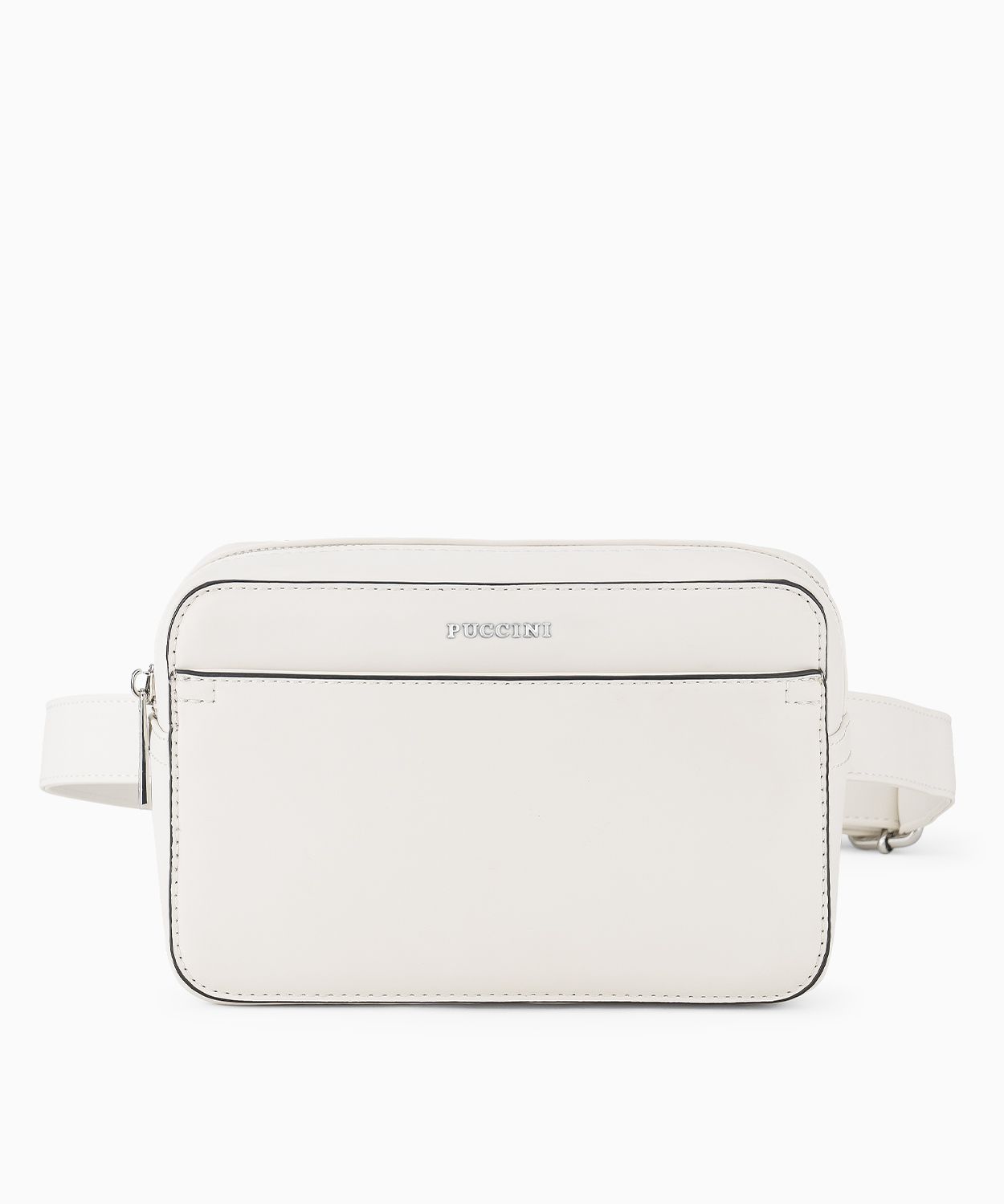 Жіноча поясна сумка прямокутної форми з м'якої екологічної шкіри