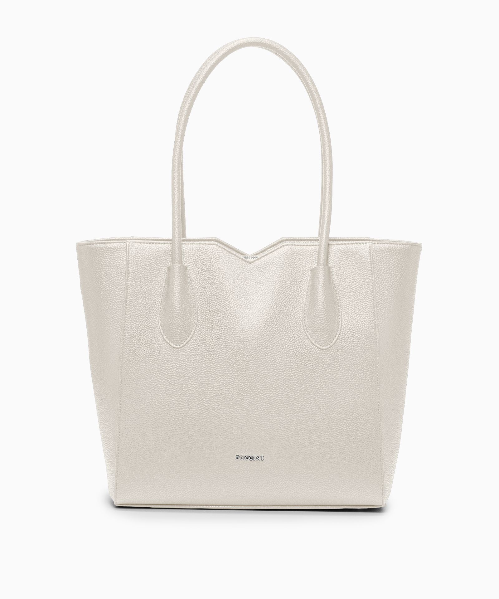 Жіночий бежевий шопер з вирізами