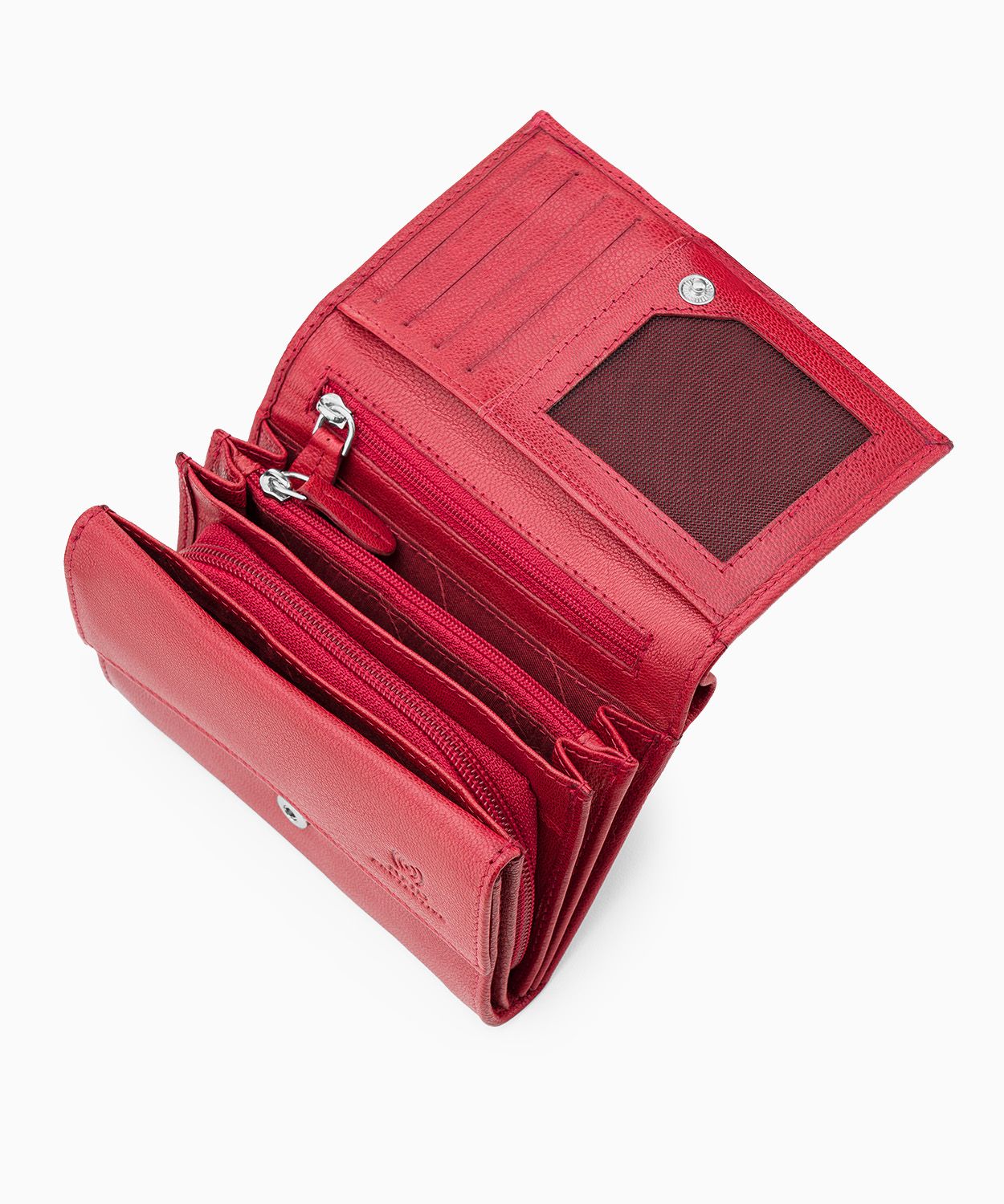 Червоний шкіряний жіночий гаманець