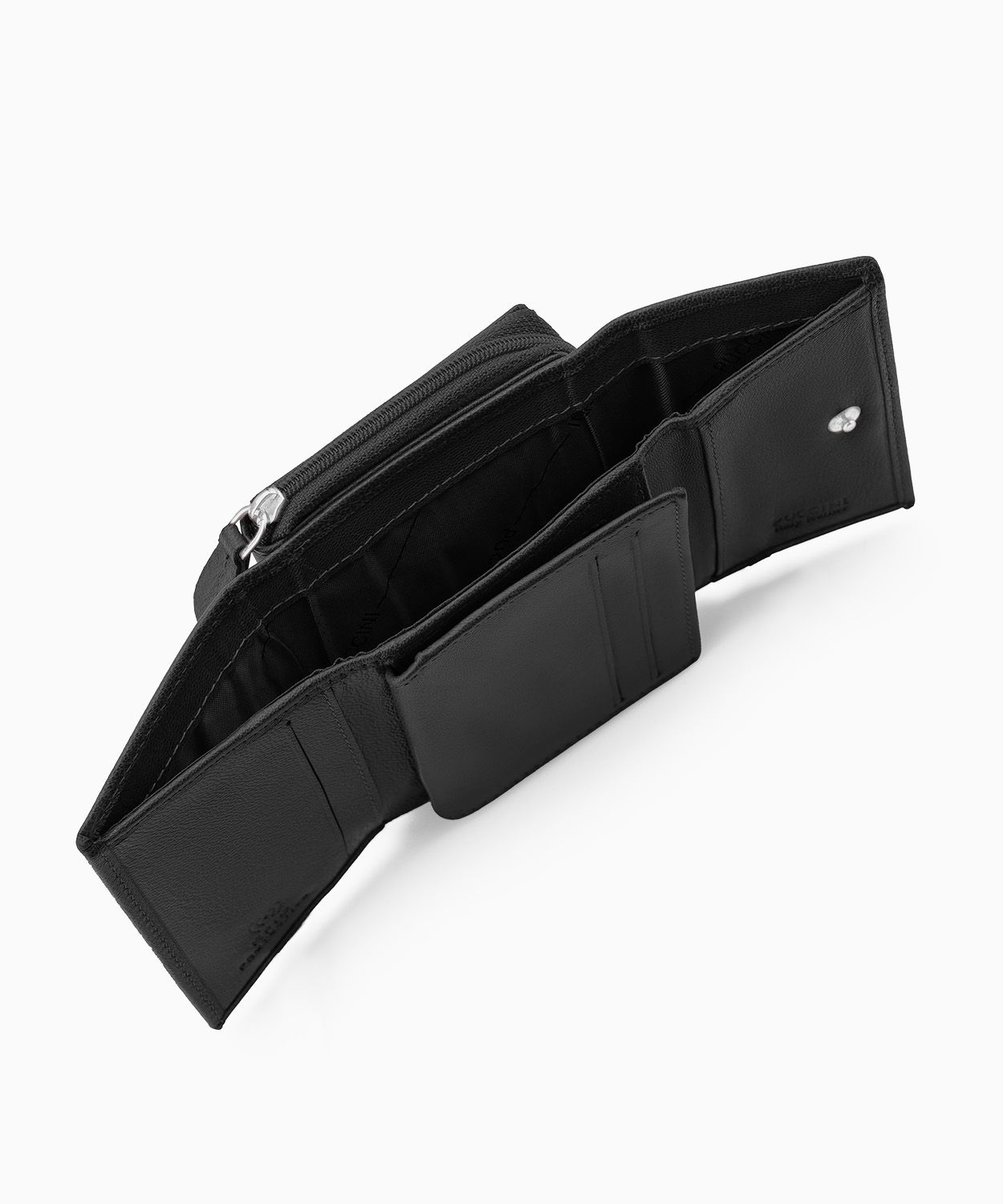 Жіночий чорний шкіряний гаманець