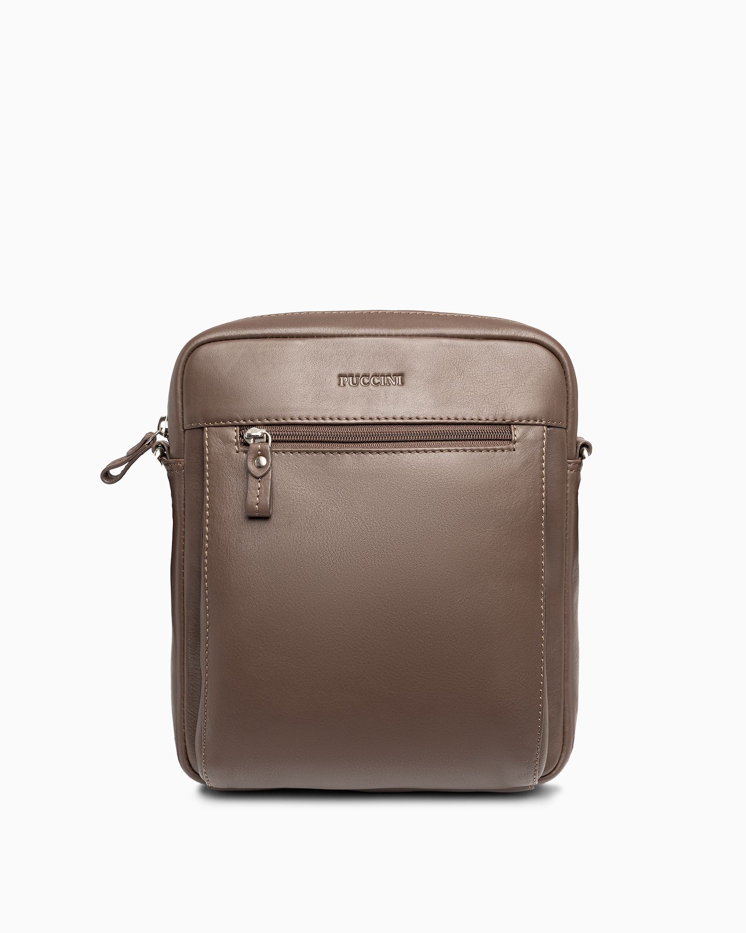 Чоловіча шкіряна поштова сумка коричнева