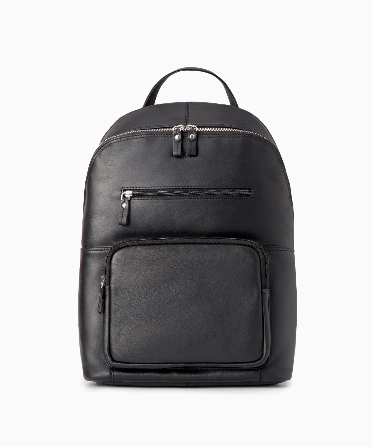 Чоловічий шкіряний рюкзак з кишенями