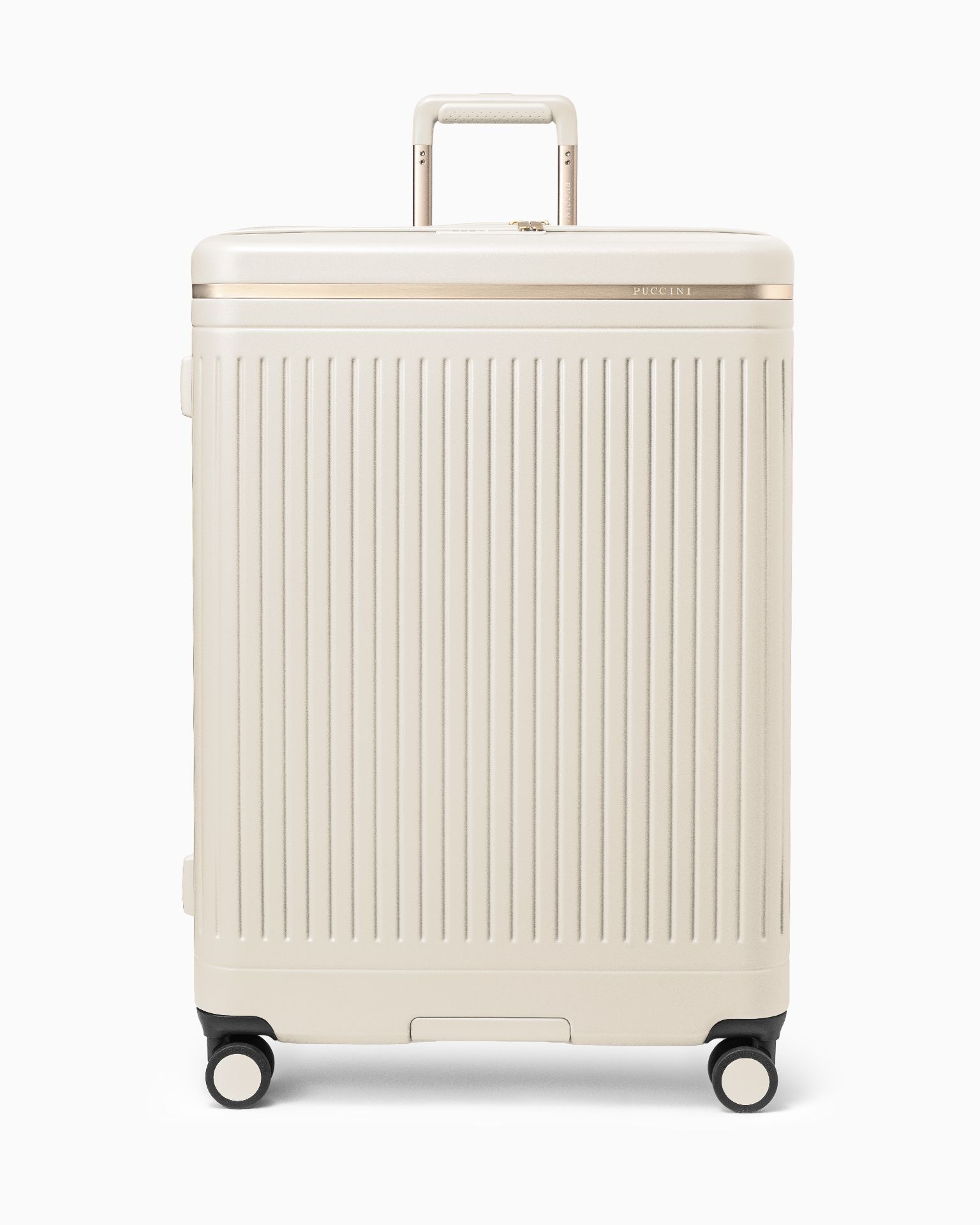 Велика валіза з поліcarbonate бежевий