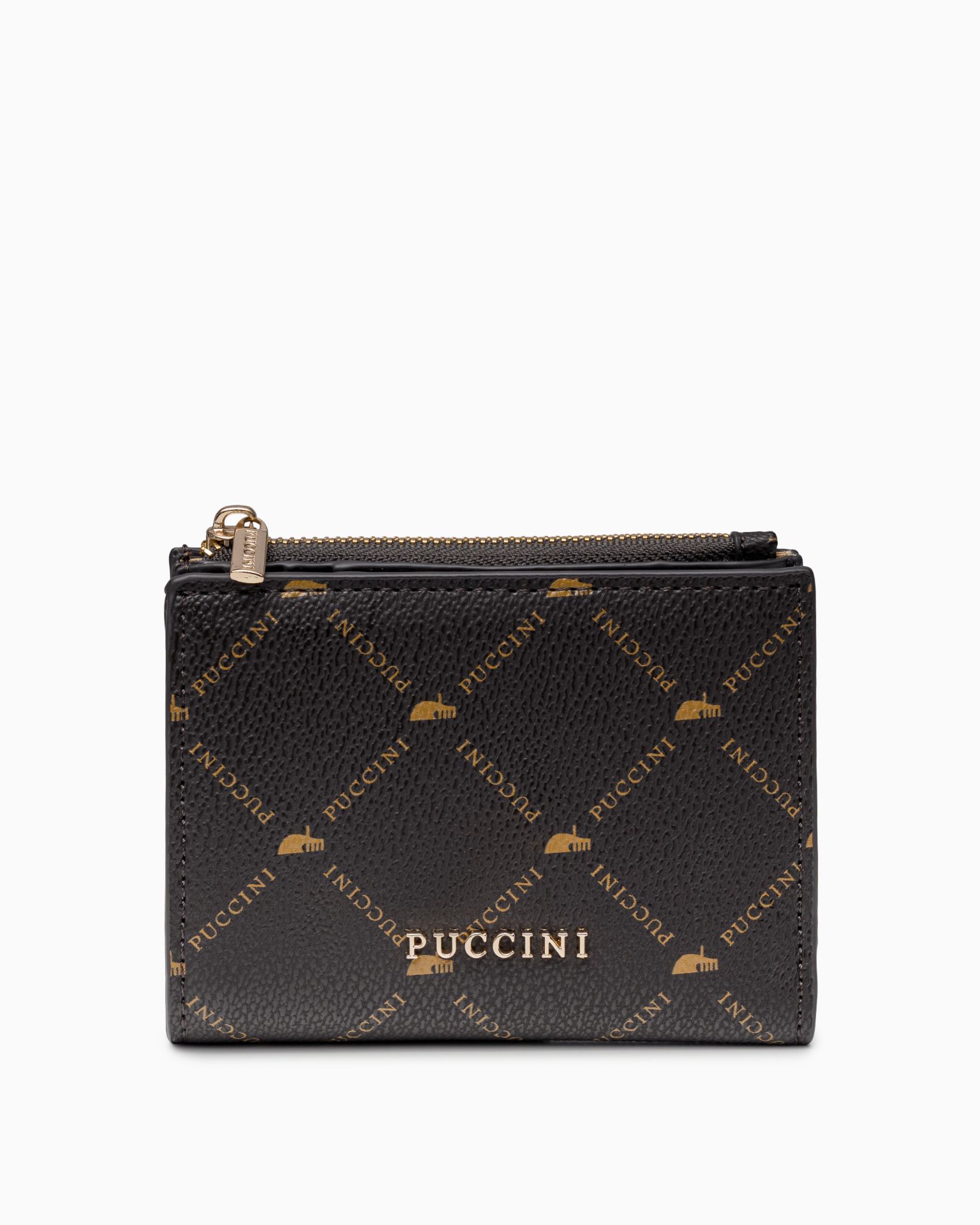 Жіночий гаманець з маленькою монограмою коричневий