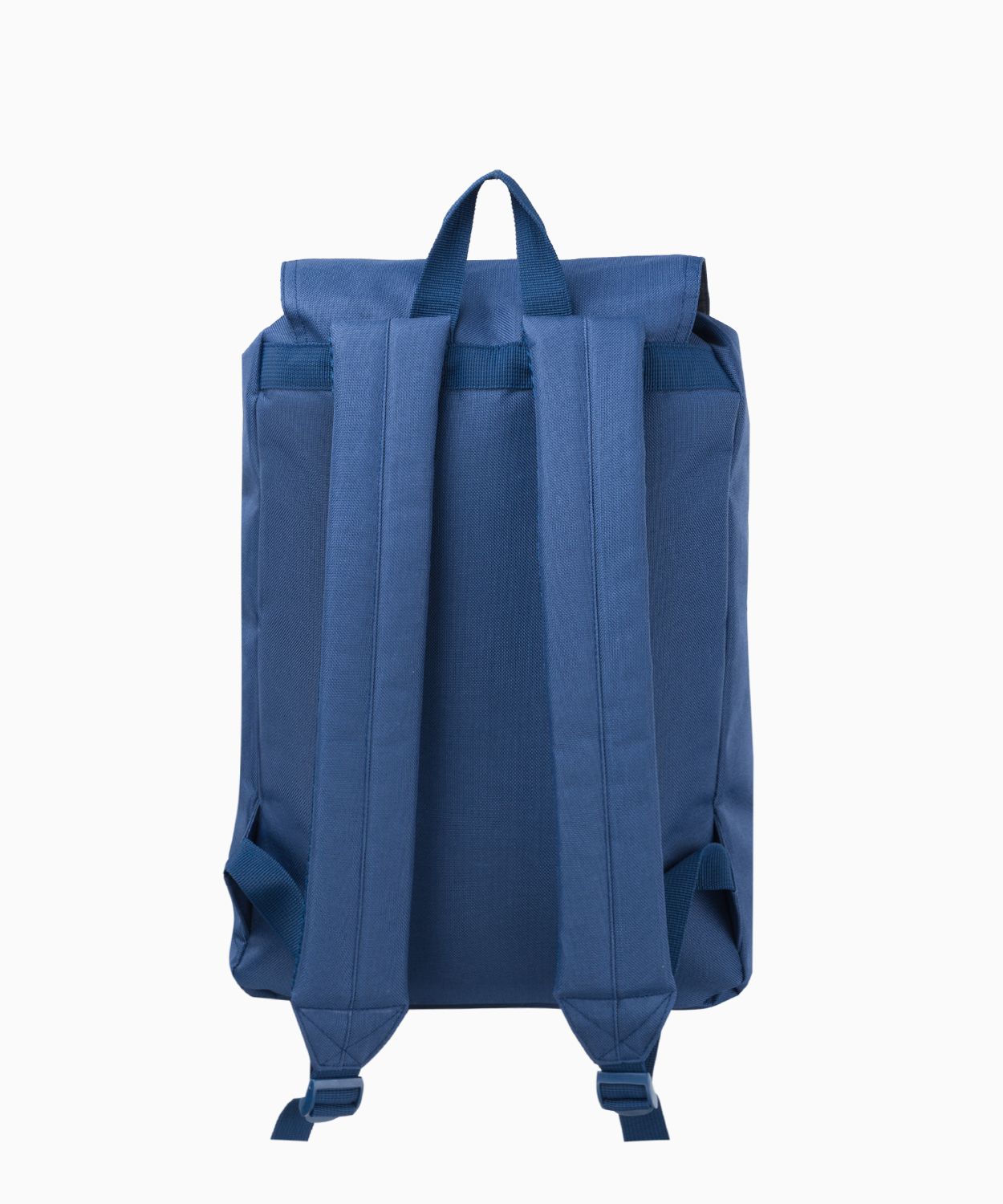 Темно-синій тканинний рюкзак з кишенями 