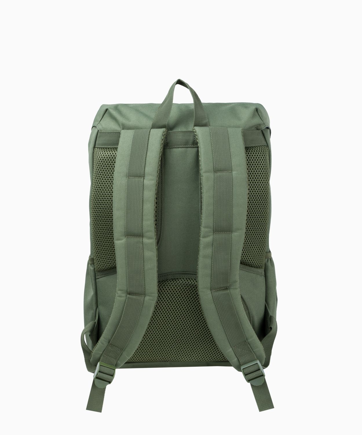 Зелений рюкзак зі вставками з екологічної шкіри 