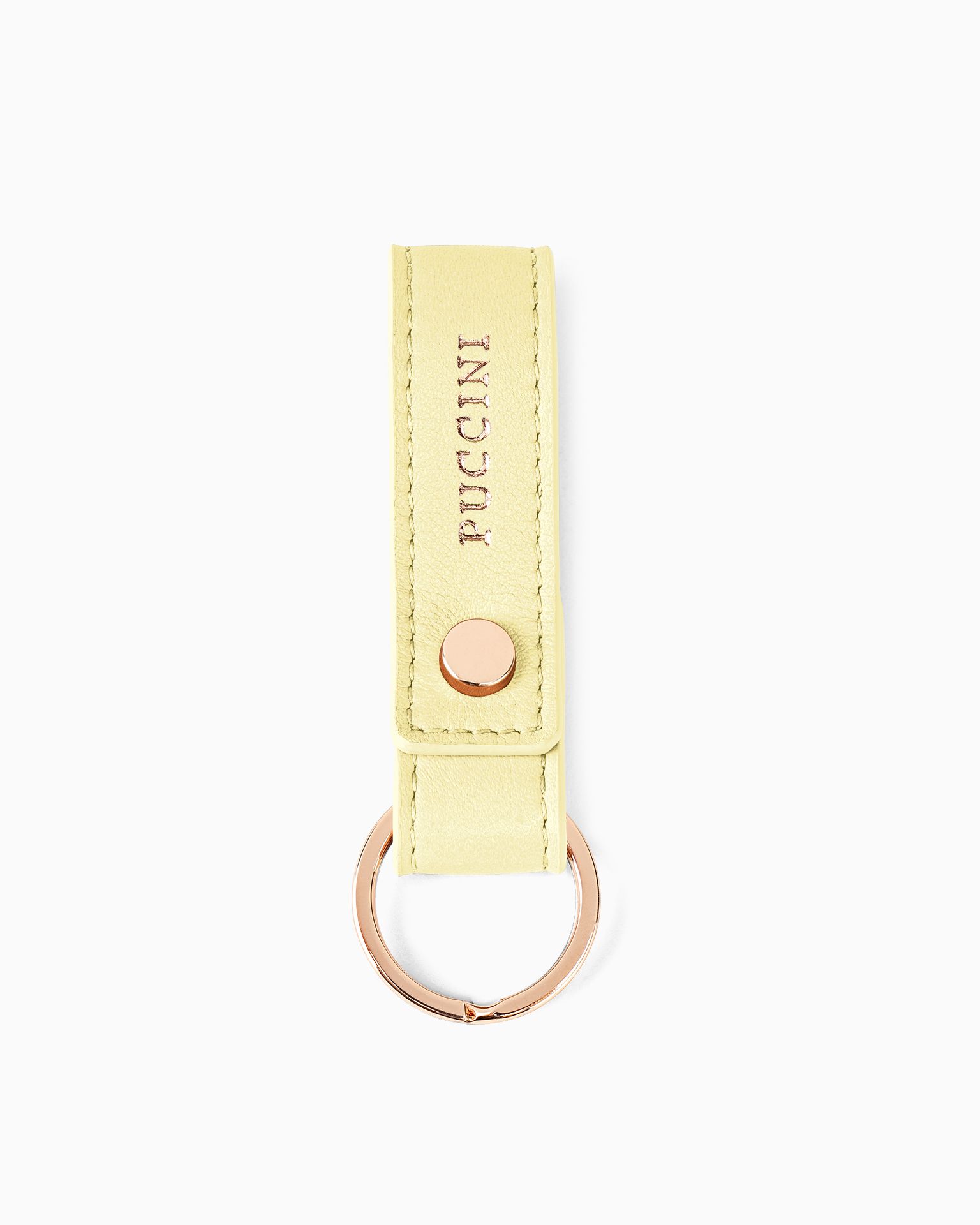 Шкіряний брелок жовтий