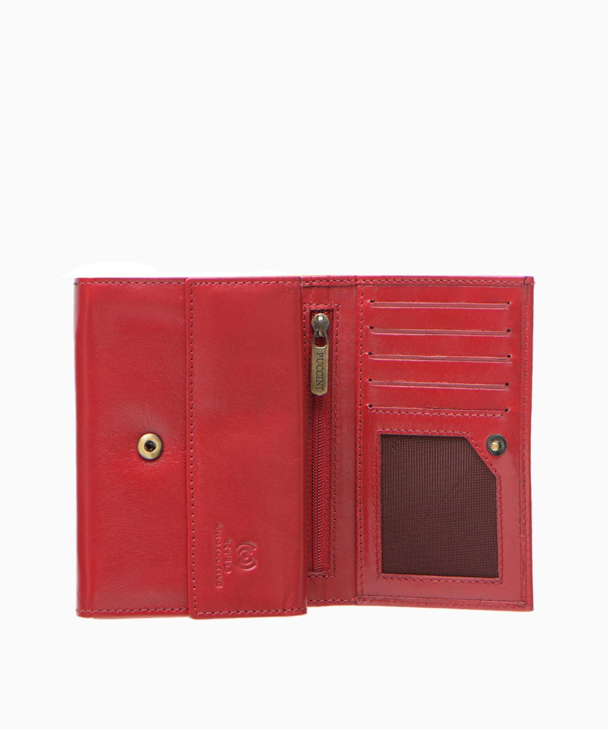 Жіночий червоний маленький шкіряний гаманець