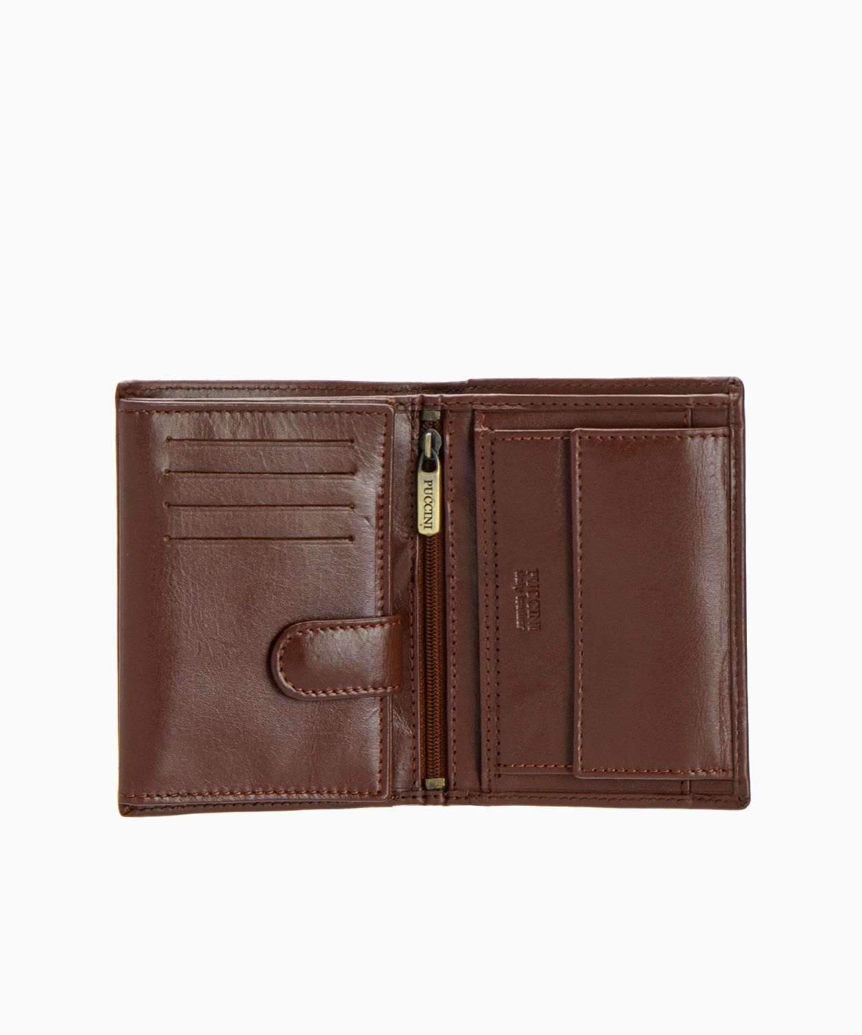 Чоловічий коричневий шкіряний гаманець із захистом RFID
