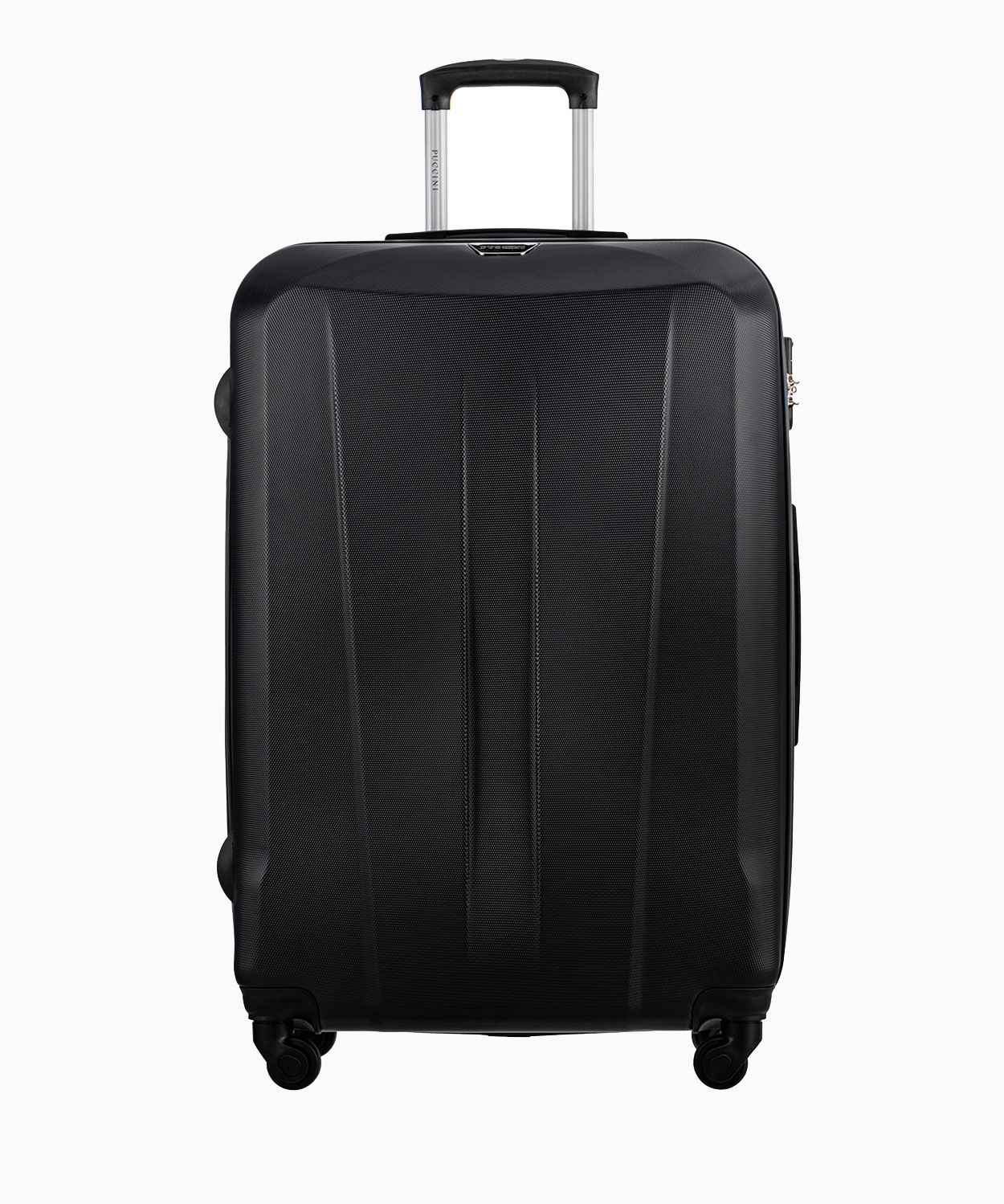 Велика чорна валіза на чотирьох колесах - puccini.ua