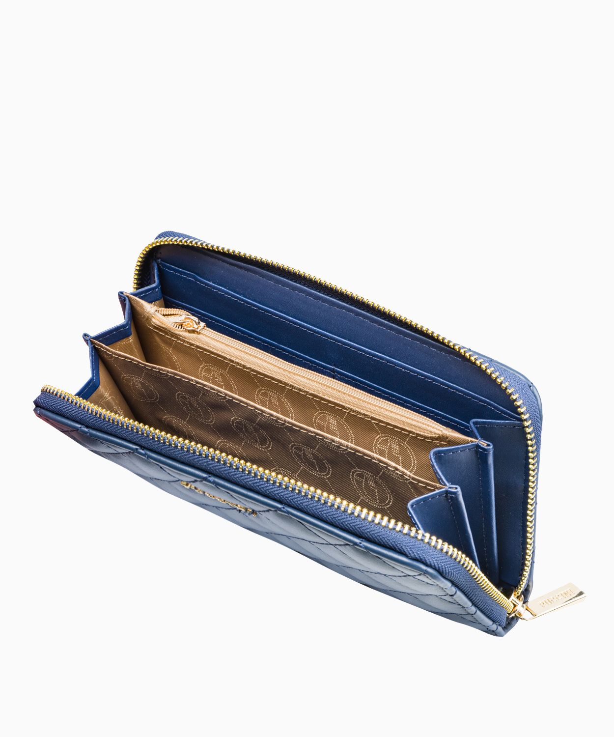 Жіночий синій гаманець зі строчкою