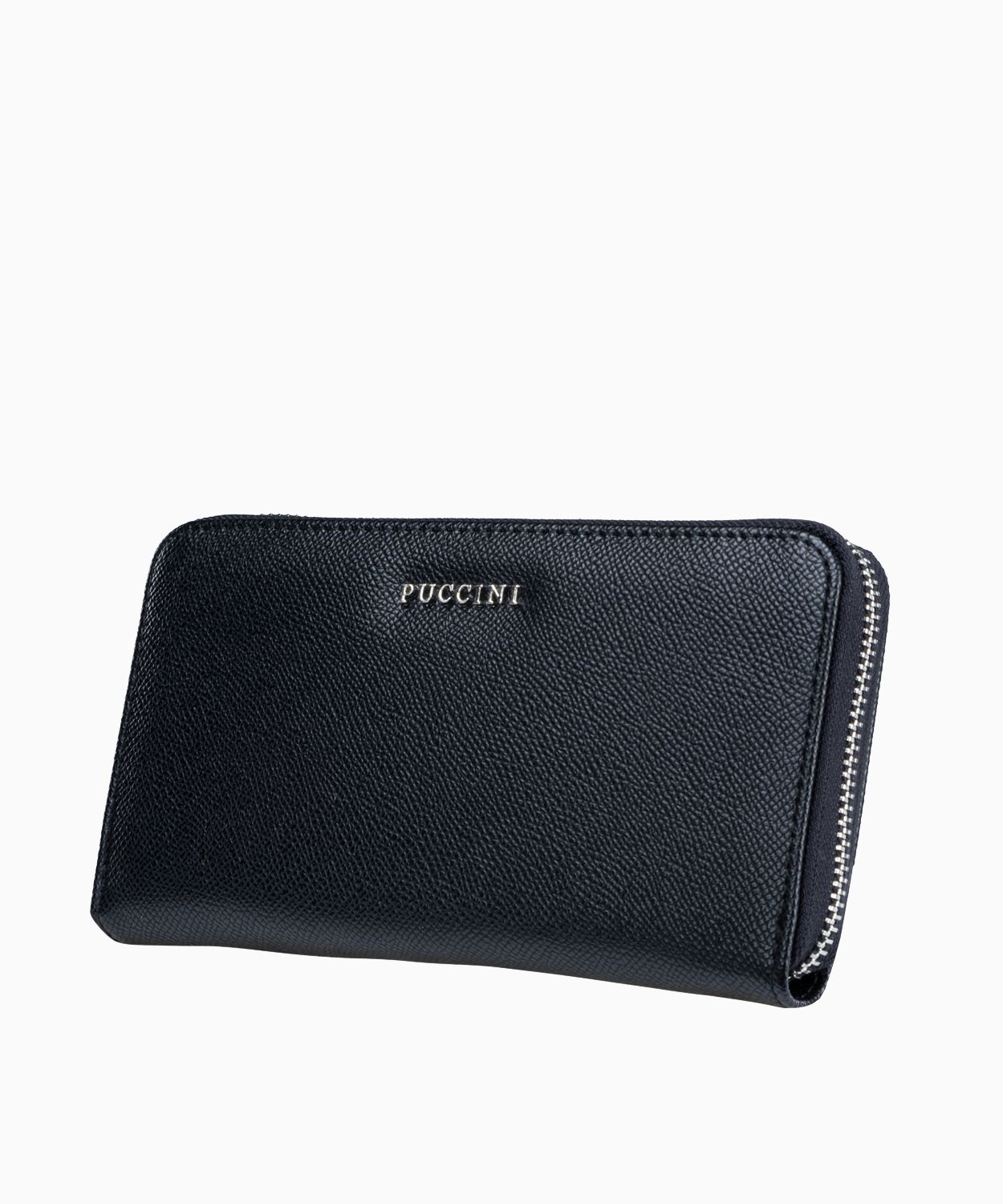 Великий чорний жіночий гаманець з екологічної шкіри 