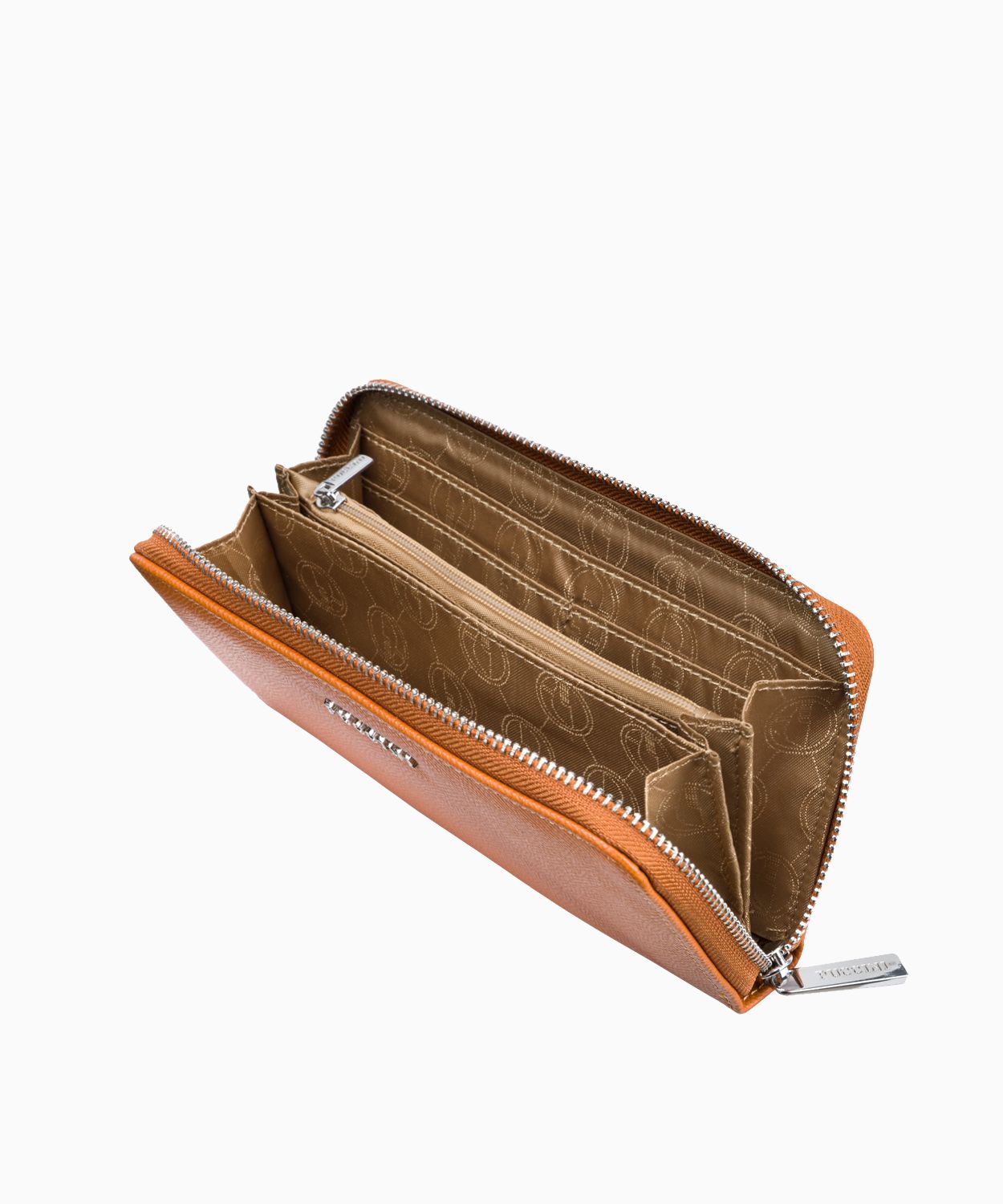 Великий коричневий жіночий гаманець з екологічної шкіри 