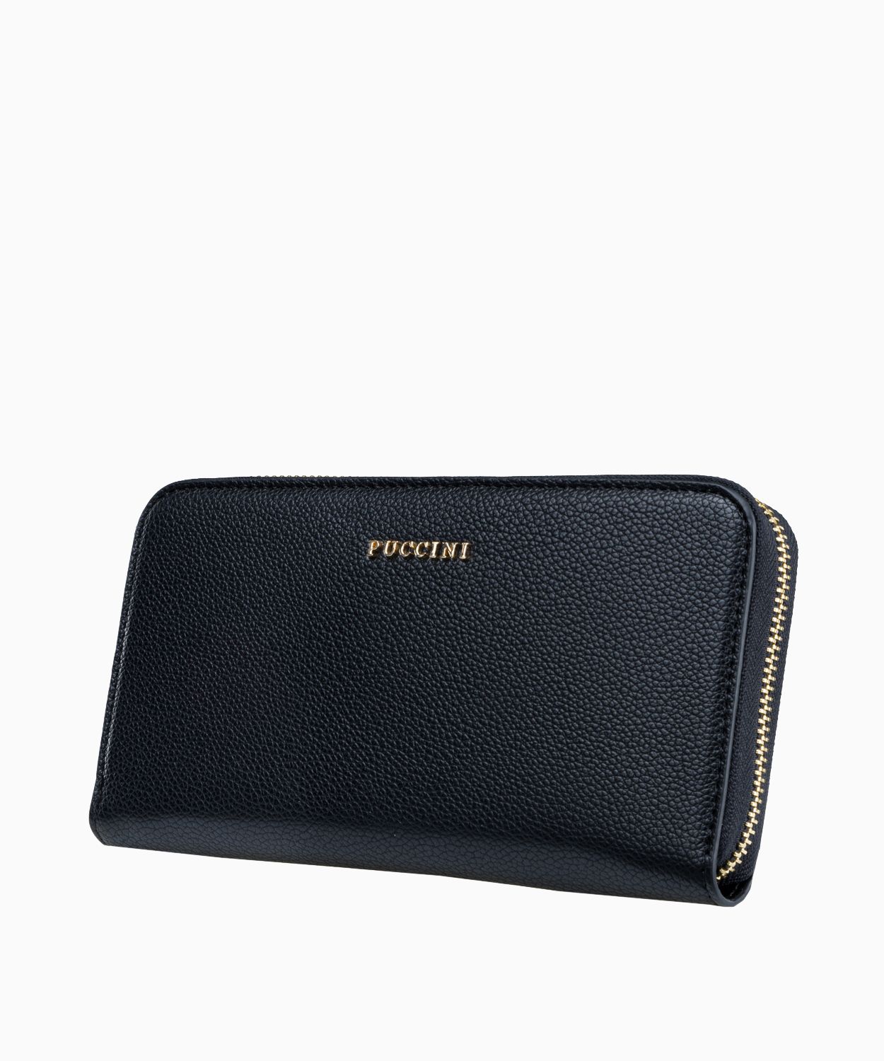 Гаманець жіночий чорного кольору з місцем для телефону 