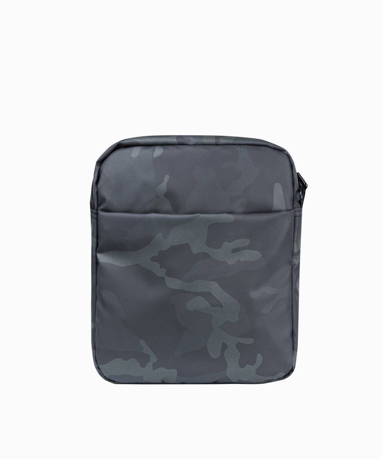 Темно-сіра чоловіча сумка з камуфляжним малюнком 