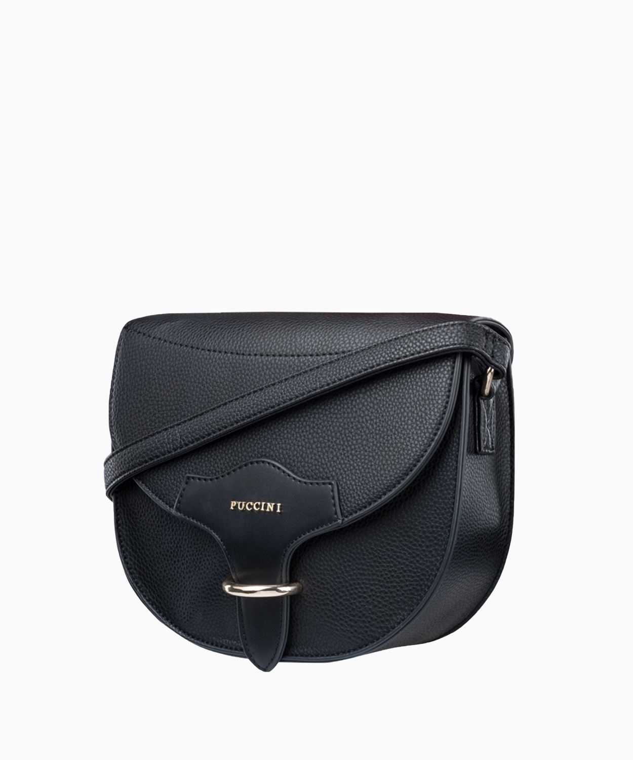 Жіноча сумочка чорного кольору типу почтальонка