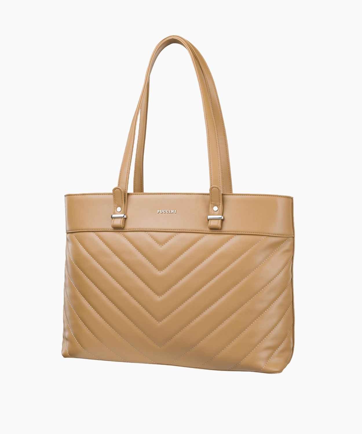 Елегантна сумка-шоппер з діагональним стьобанням 