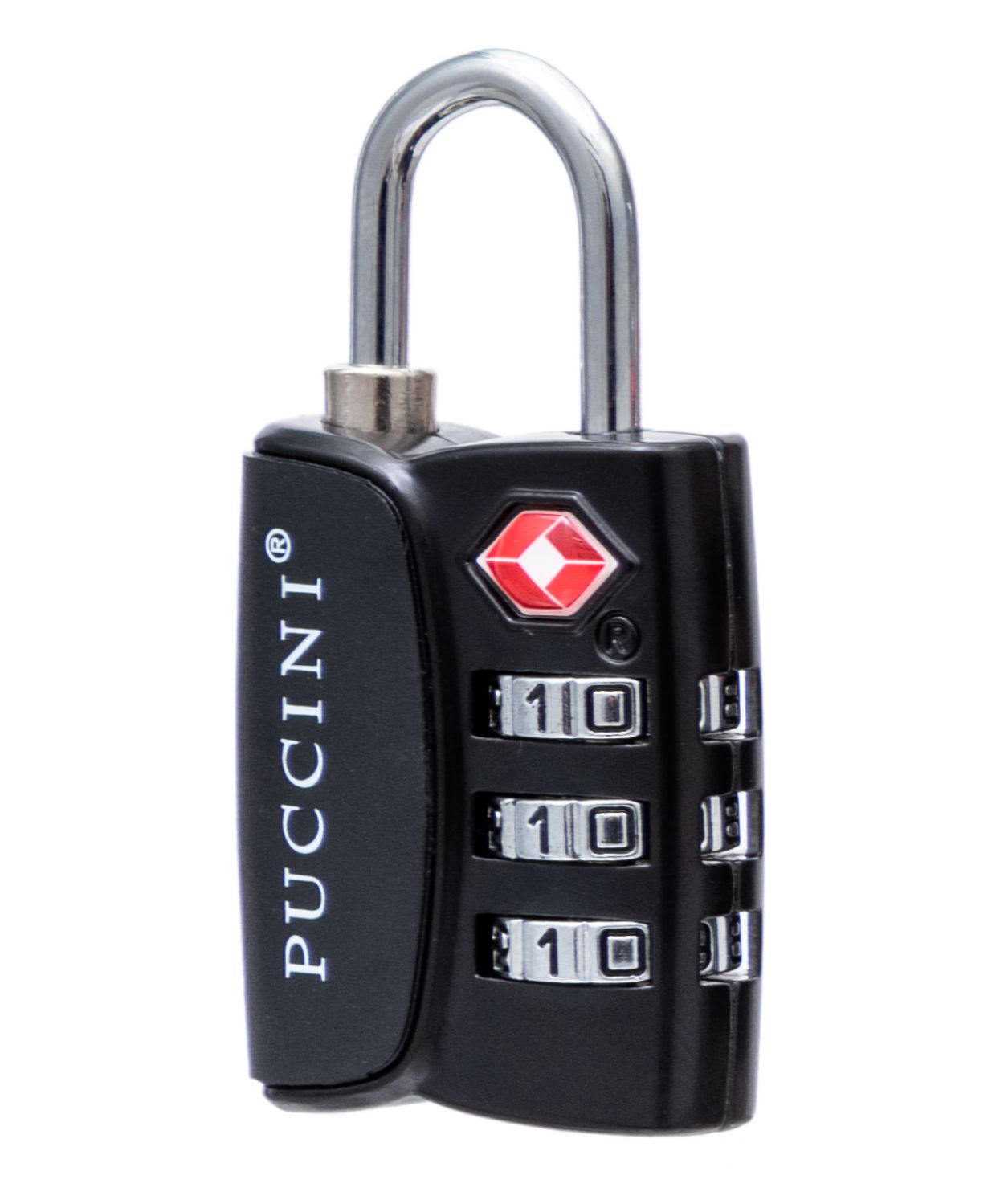 Чорний багажний замок з кодовим шифром TSA 