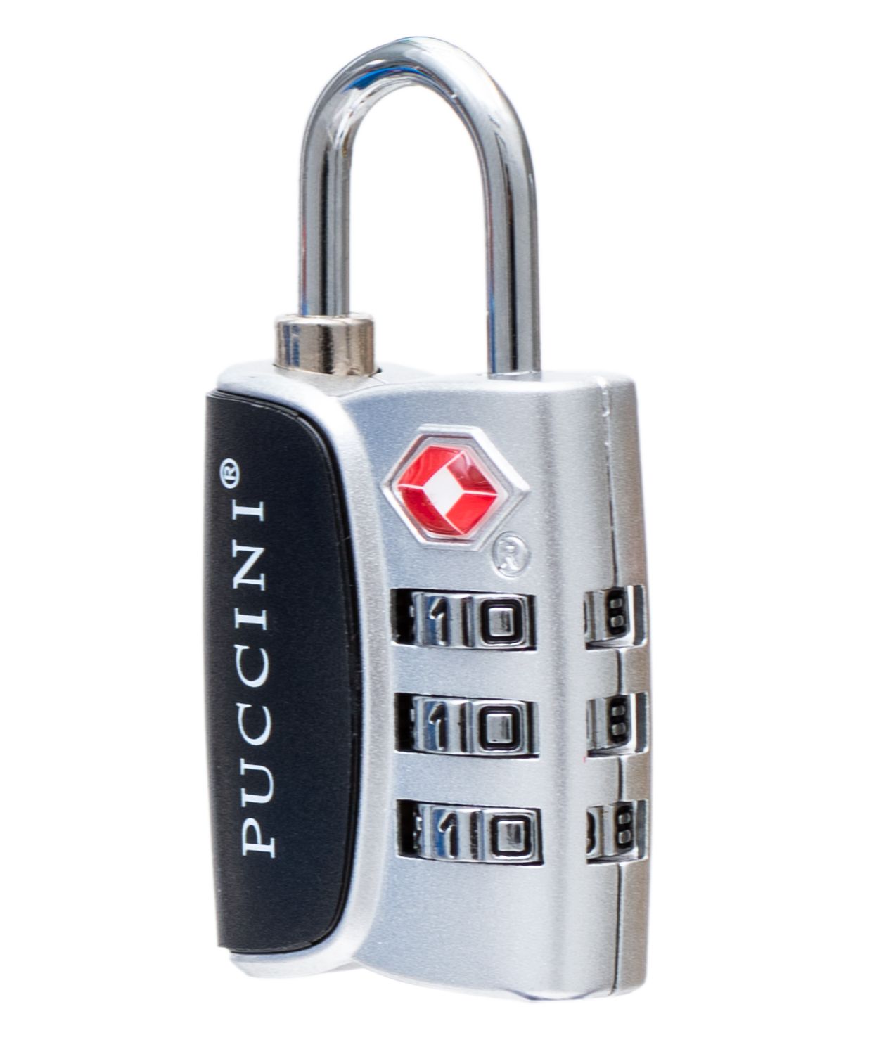 Сірий багажний замок з кодовим шифром TSA 