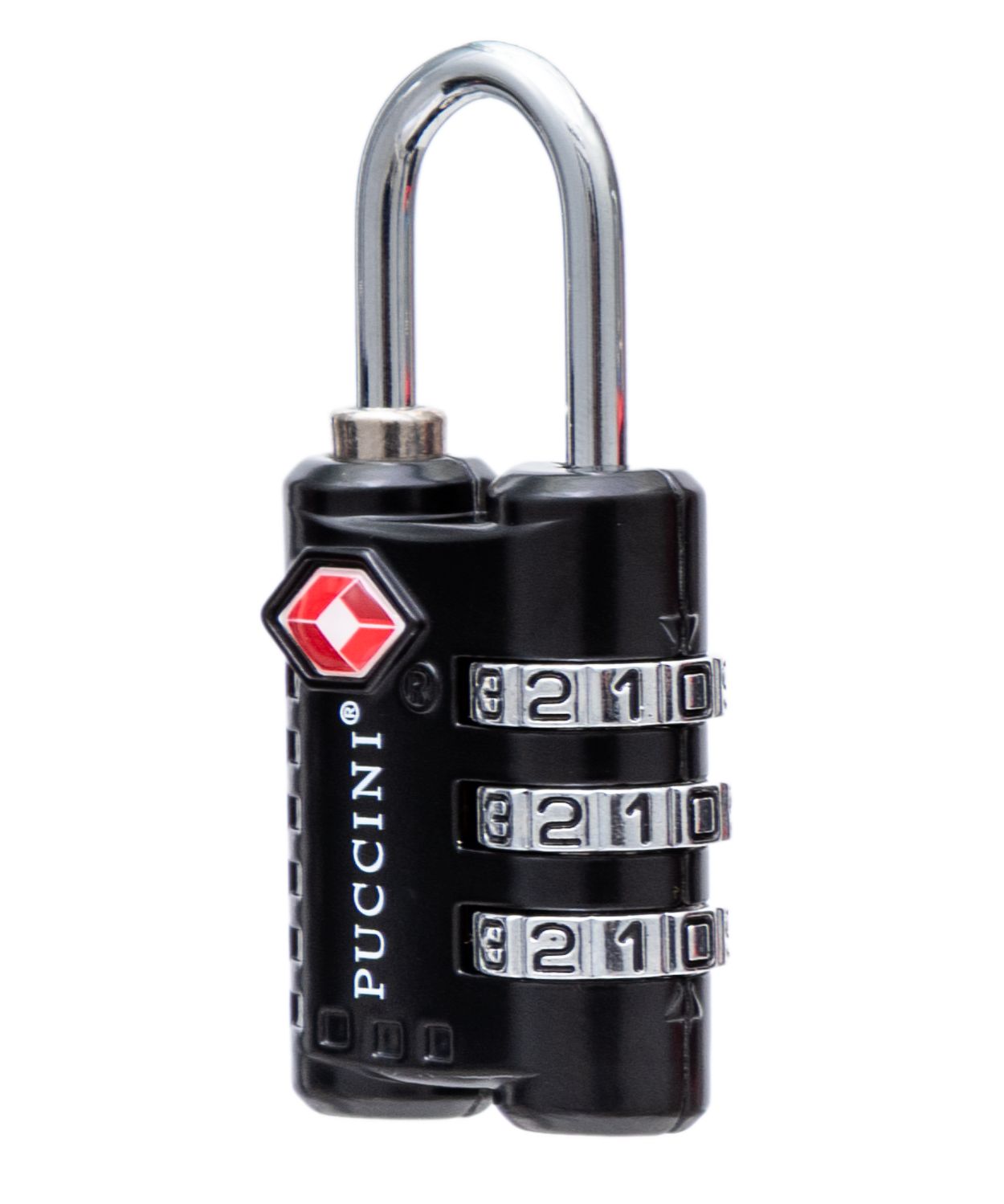 Чорний багажний замок з кодовим шифром TSA 