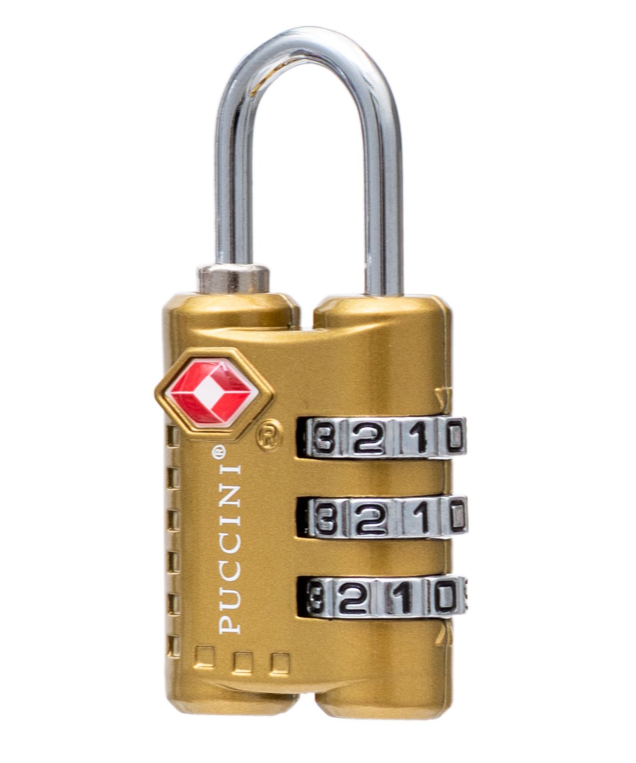 Багажний замок із кодовим замком TSA в золотому кольорі