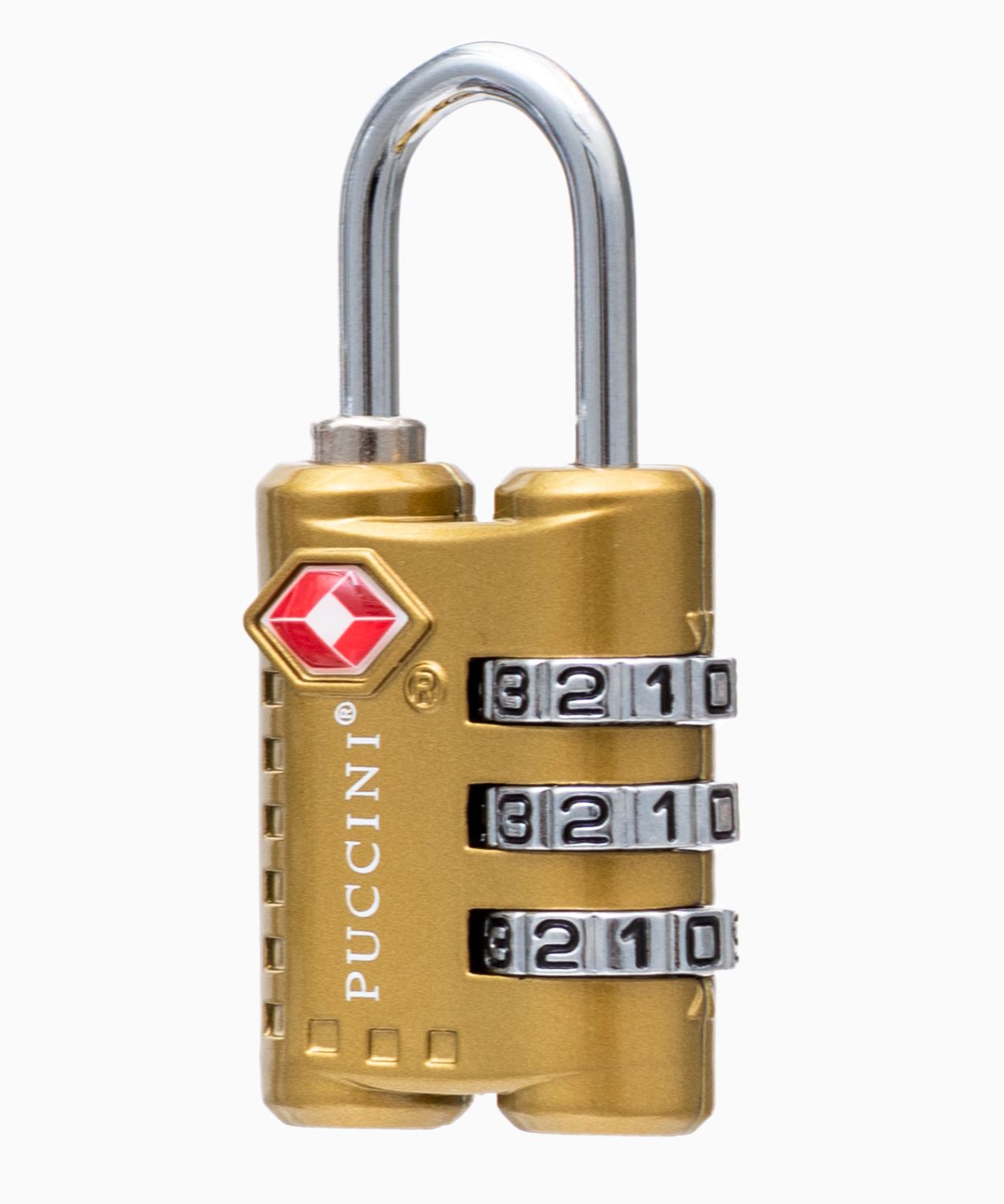 Багажний замок із кодовим замком TSA в золотому кольорі