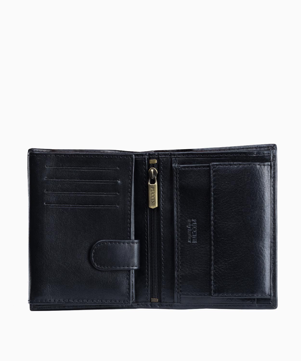 Чорний шкіряний чоловічий гаманець із захистом RFID 