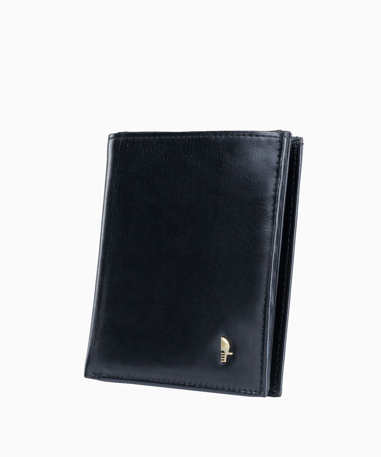 Чорний чоловічий гаманець з натуральної шкіри 