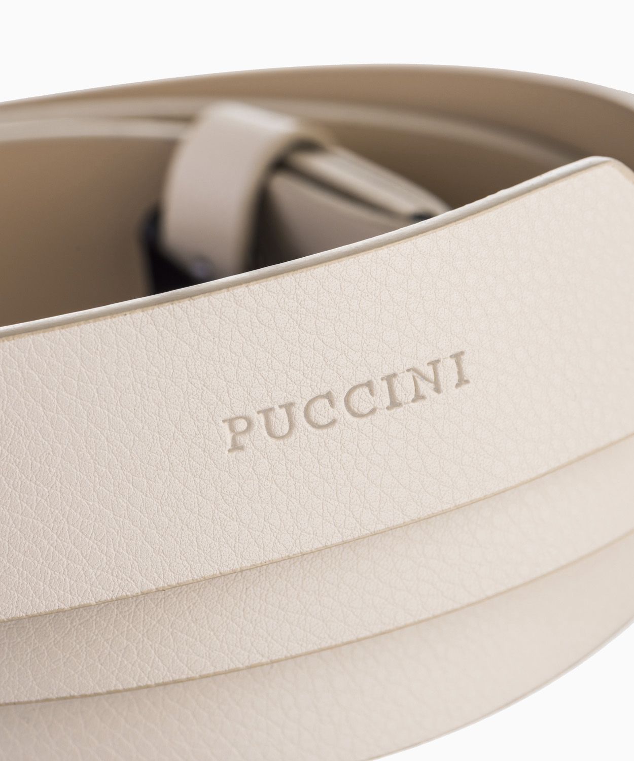 Жіночий шкіряний бежевий ремінь з декоративною пряжкою розмір L