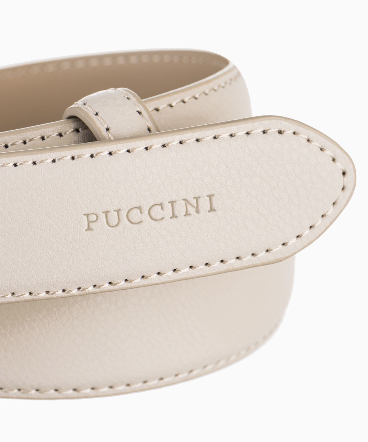 Жіночий бежевий шкіряний ремінь з круглою пряжкою розмір l 