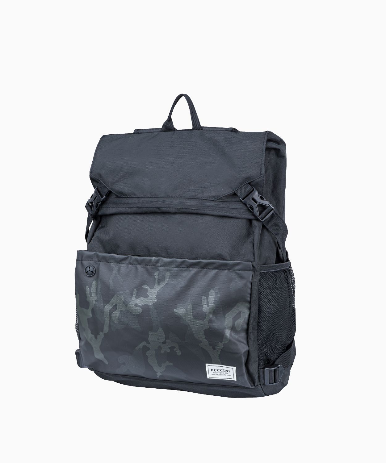 Великий темно-сірий рюкзак з кишенями 