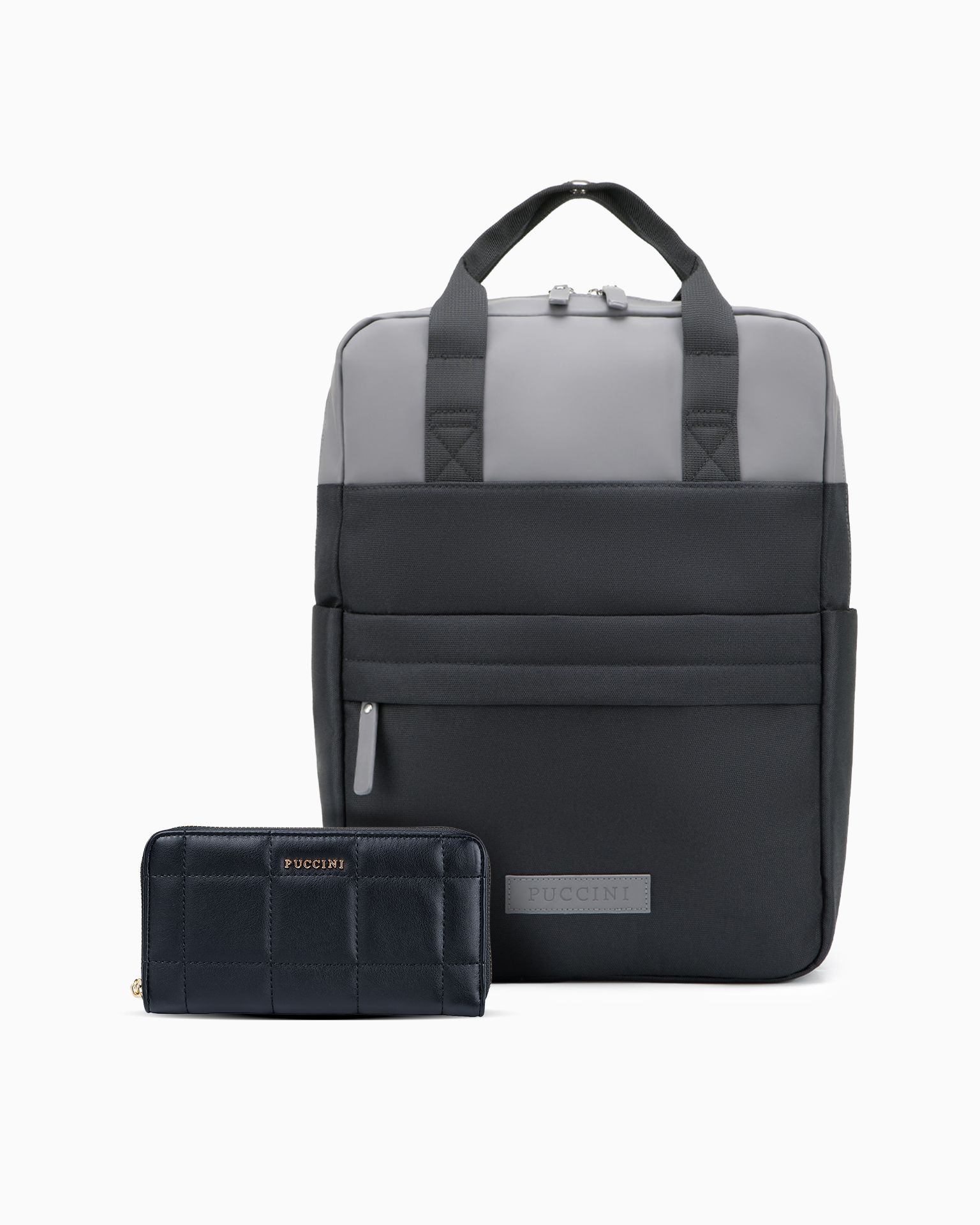 Комплект жіночий гаманець + чорний рюкзак