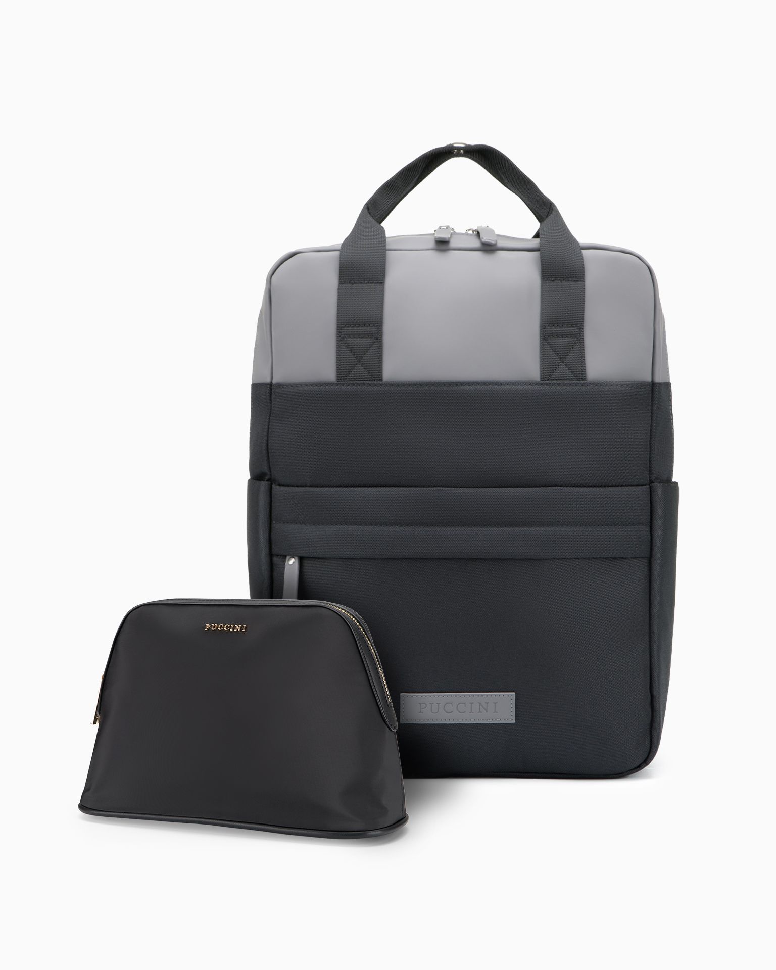 Жіноча косметичка та чорний міський рюкзак