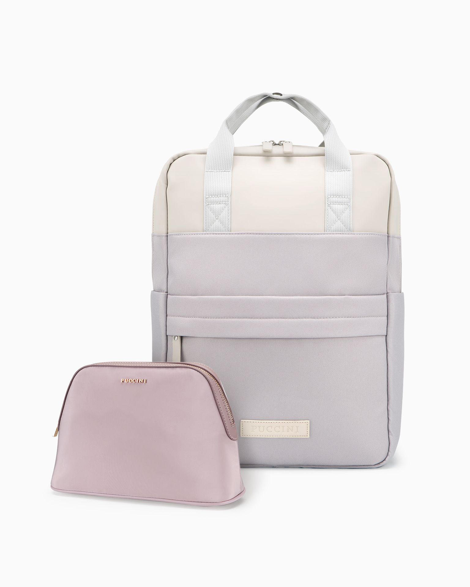 Комплект жіночої косметички + міський рюкзак фіолетовий