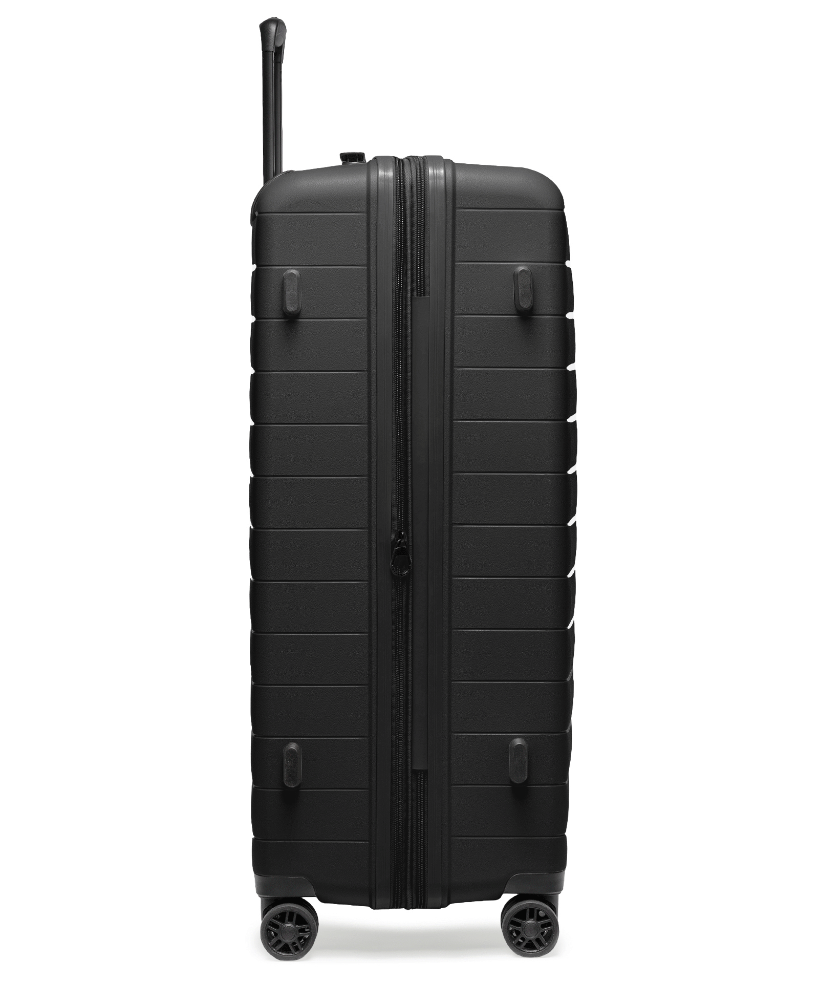 Велика валіза з надставкою з поліпропілену чорного кольору