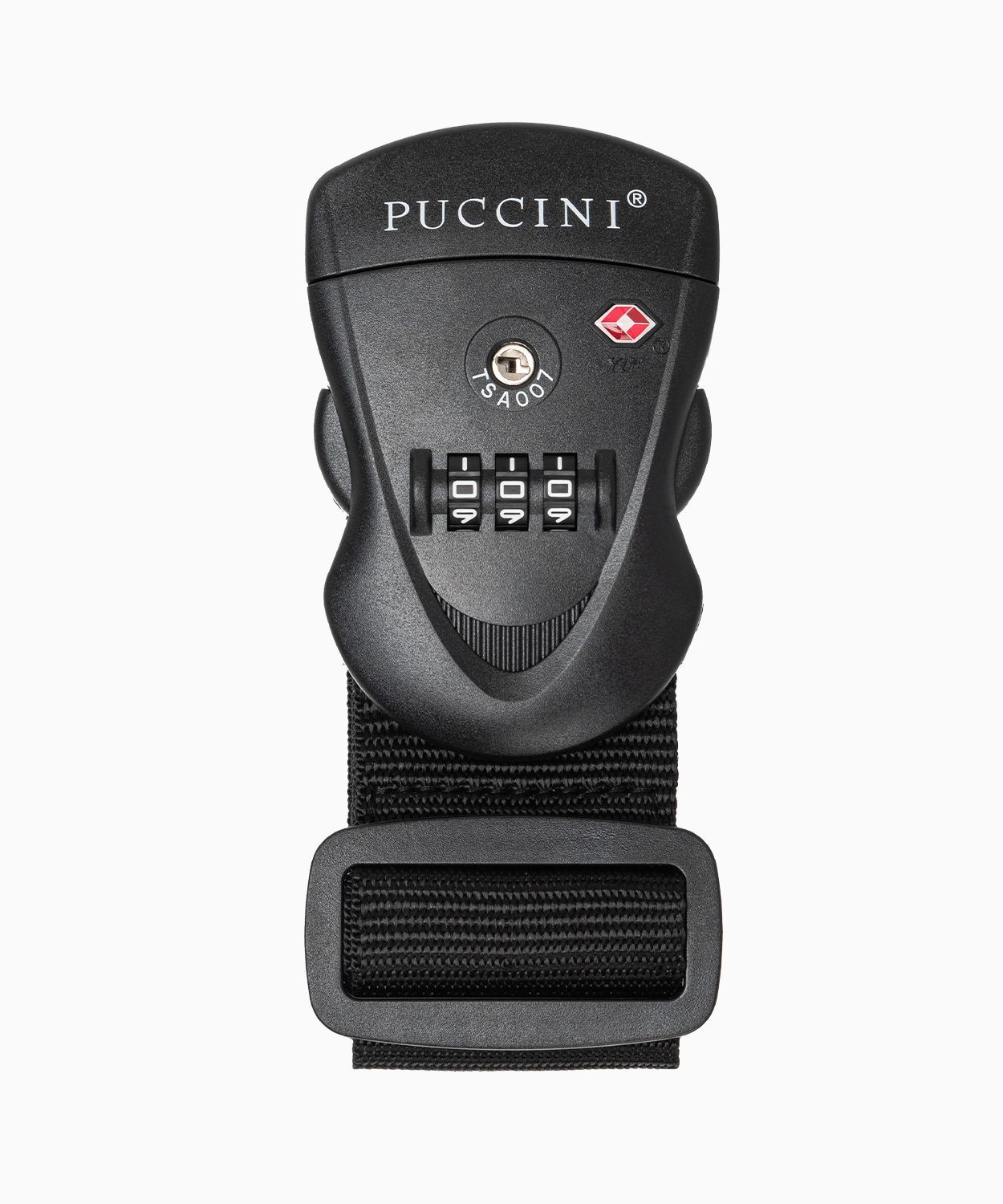 Чорний багажний ремінь із шифруванням TSA 